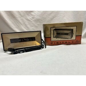 VTG Lux Clock 5010-01 Modernist 70s Flip Roller Clock New Old Stock With Box